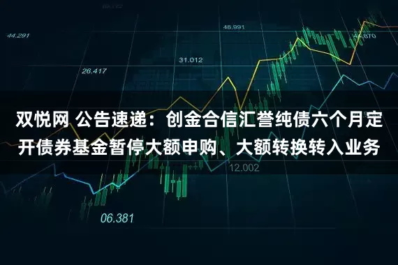 双悦网 公告速递：创金合信汇誉纯债六个月定开债券基金暂停大额申购、大额转换转入业务