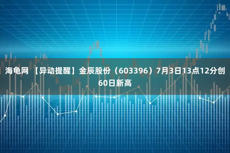 海龟网 【异动提醒】金辰股份（603396）7月3日13点12分创60日新高